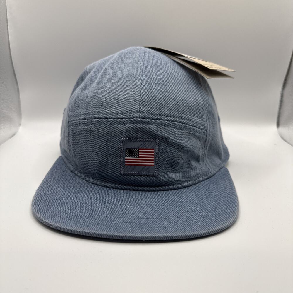 Nike Dri-FIT Fly USA Denim Unstructured 5 Panel Adjustable Running Cap Size M/L